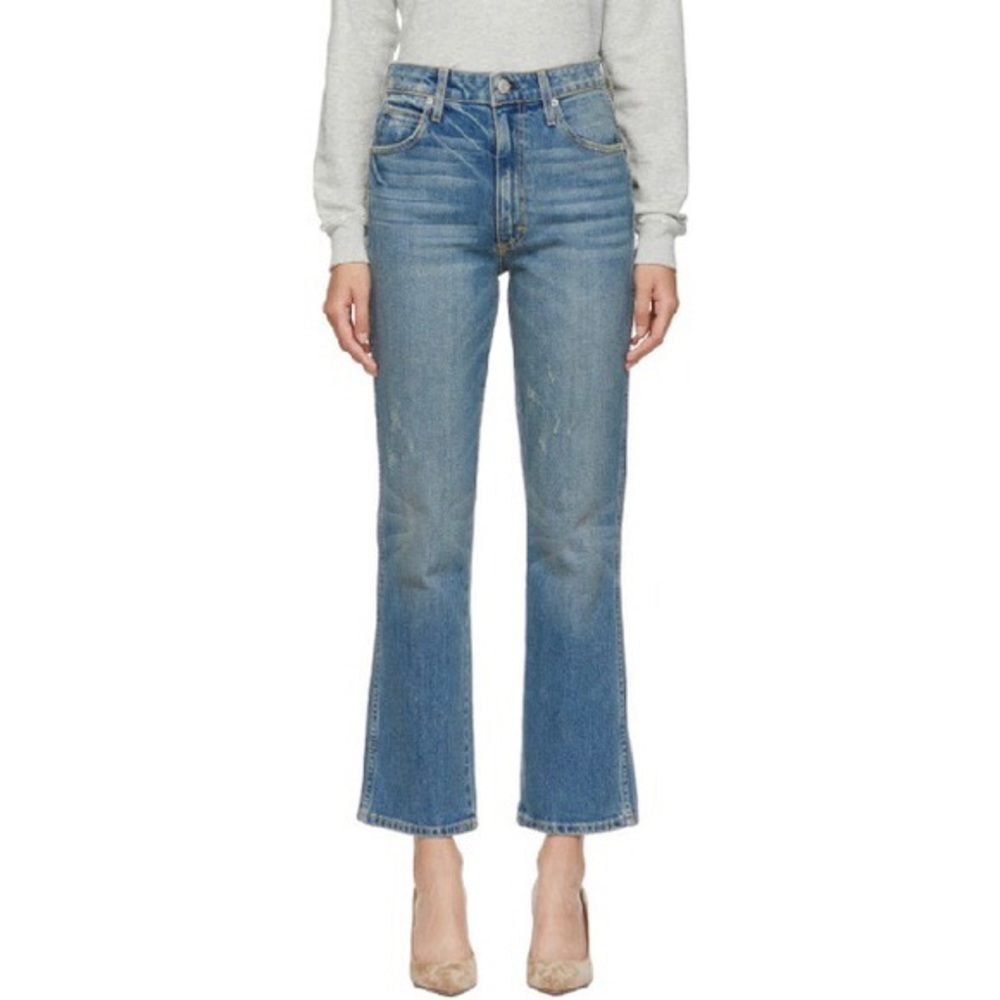 AMO Bella Distressed Cropped Jeans